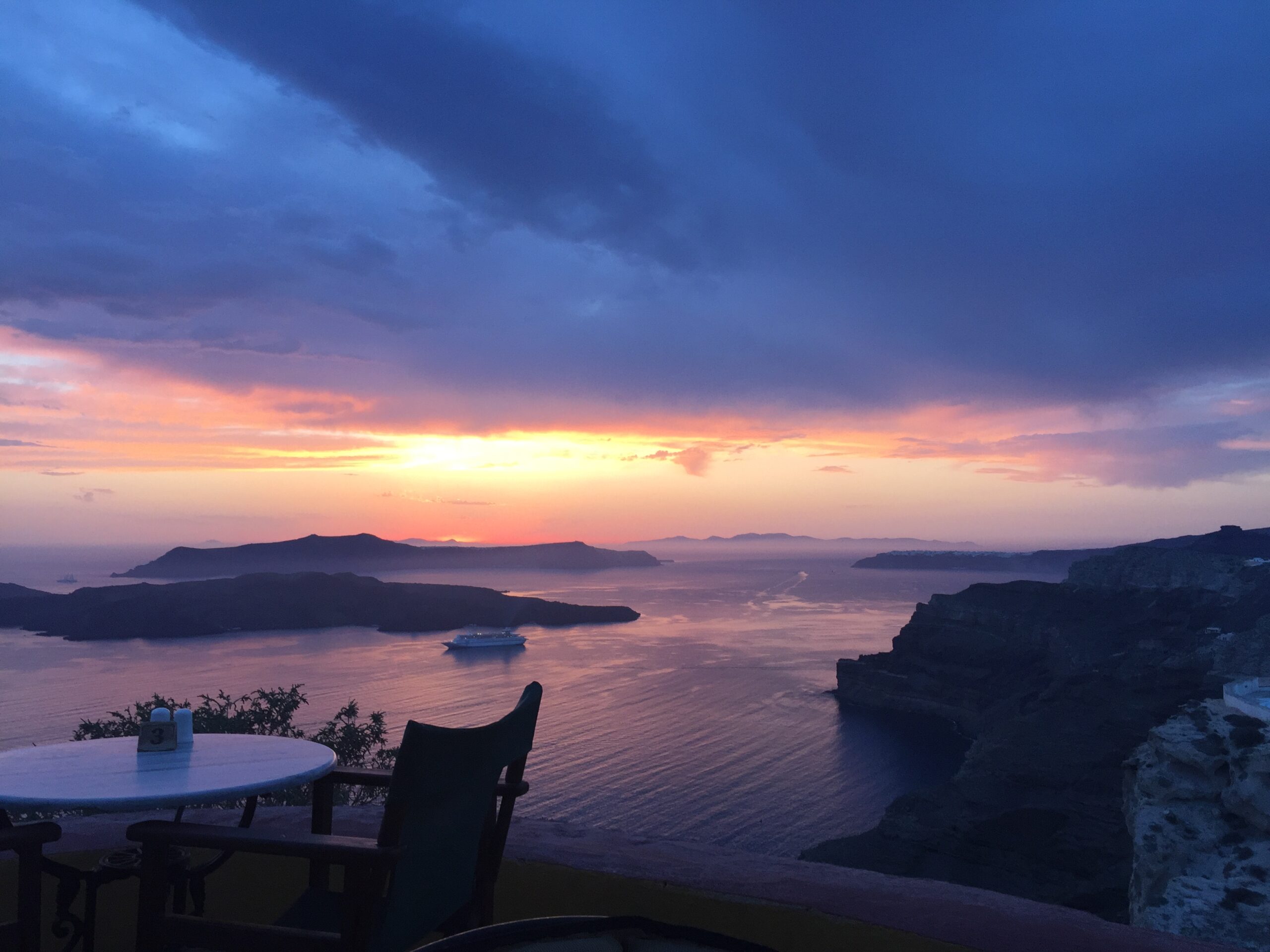 Uitzicht over de Caldera Santorini Greece